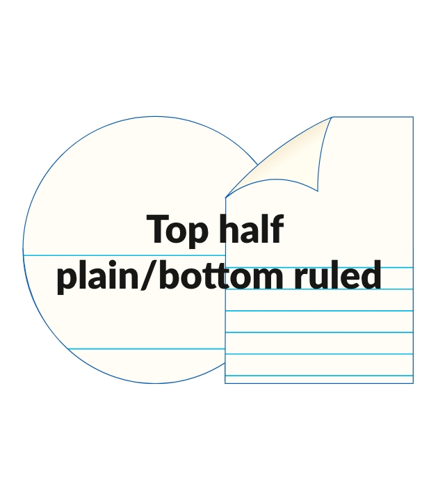 Top Half Plain / Bottom Ruled